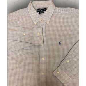 Ralph Lauren XL Blake‎ Men's Long Sleeve Button Up Shirt Blue Plaid